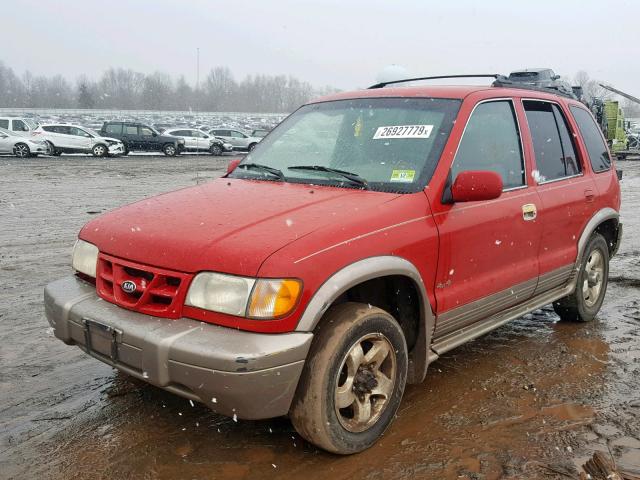 KNDJA723X15697215 - 2001 KIA SPORTAGE RED photo 2