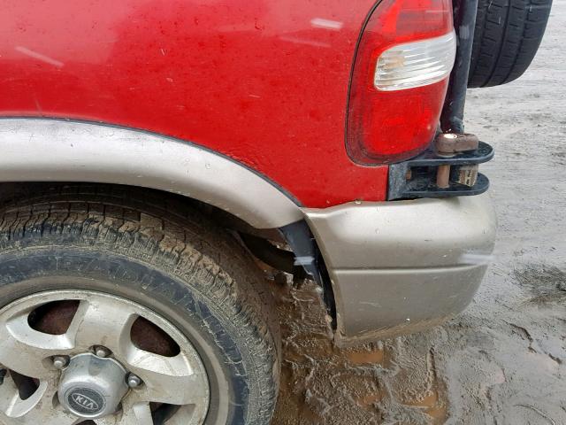 KNDJA723X15697215 - 2001 KIA SPORTAGE RED photo 9