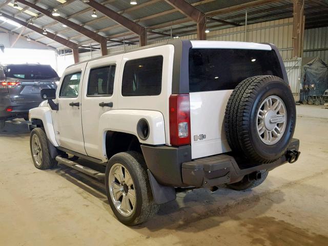 5GTEN13E388111720 - 2008 HUMMER H3 WHITE photo 3