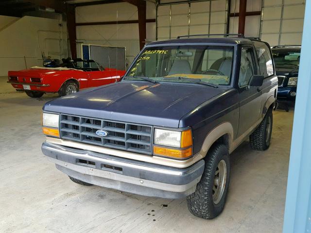 1FMCU12T0KUB64631 - 1989 FORD BRONCO II BLUE photo 2