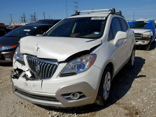 KL4CJCSB5DB108841 - 2013 BUICK ENCORE WHITE photo 2