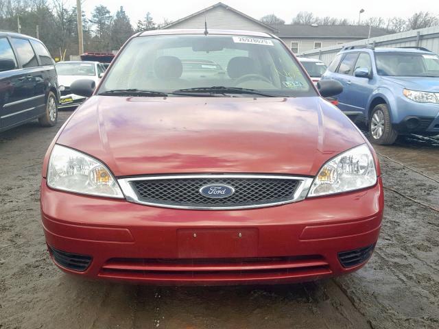 1FAFP34N85W111581 - 2005 FORD FOCUS ZX4 BURGUNDY photo 9