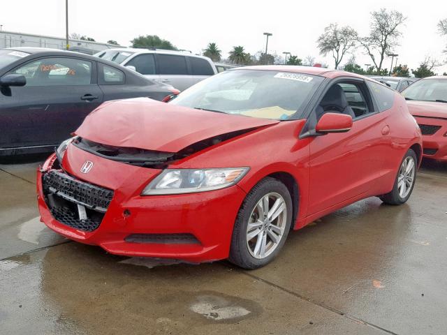 JHMZF1C44BS014757 - 2011 HONDA CR-Z RED photo 2