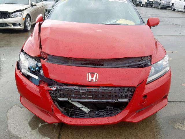 JHMZF1C44BS014757 - 2011 HONDA CR-Z RED photo 7