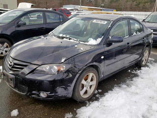 JM1BK324561411403 - 2006 MAZDA 3 S BLACK photo 2