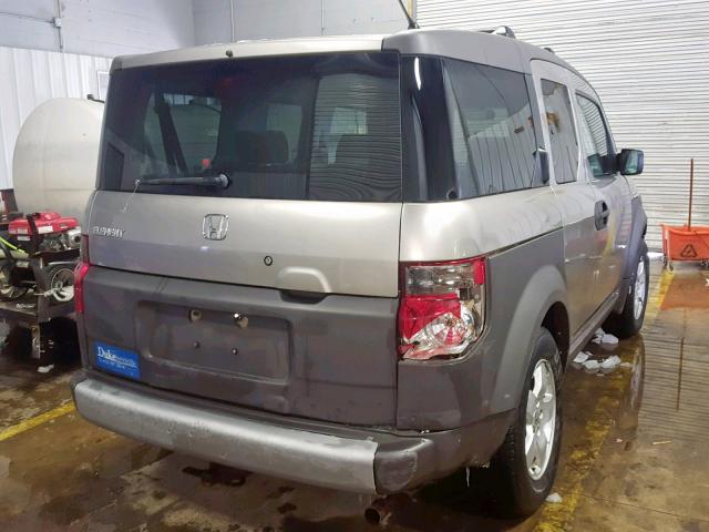 5J6YH285X4L026305 - 2004 HONDA ELEMENT EX GRAY photo 4