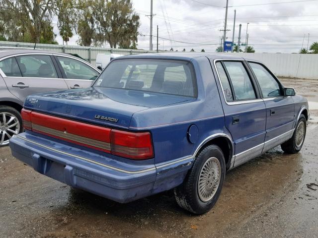 1C3XA3630PF634936 - 1993 CHRYSLER LEBARON LE BLUE photo 4