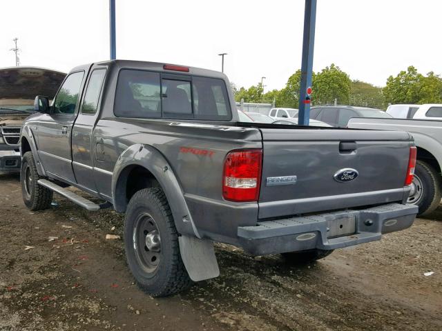 1FTYR14U87PA11356 - 2007 FORD RANGER SUP GRAY photo 3