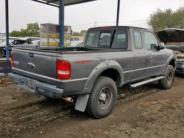 1FTYR14U87PA11356 - 2007 FORD RANGER SUP GRAY photo 4