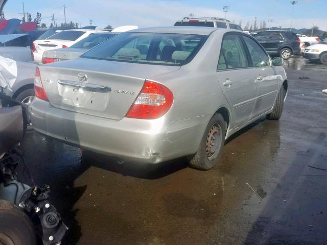 4T1BE32K03U641894 - 2003 TOYOTA CAMRY LE/X GRAY photo 4