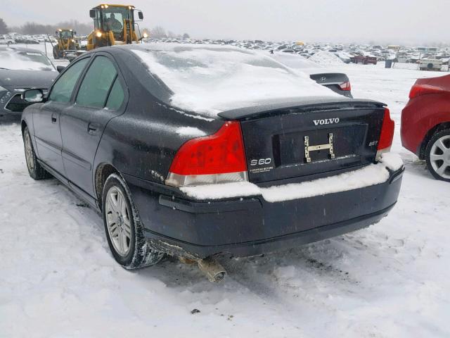 YV1RS592082690622 - 2008 VOLVO S60 2.5T BLACK photo 3