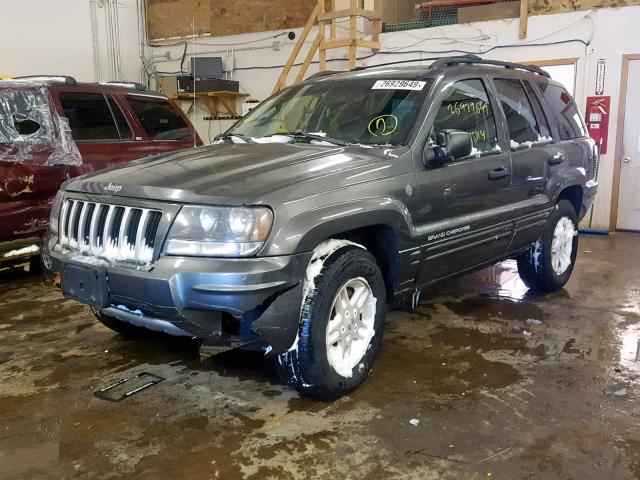 1J4GW48NX4C358855 - 2004 JEEP GRAND CHER GRAY photo 2