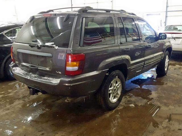 1J4GW48NX4C358855 - 2004 JEEP GRAND CHER GRAY photo 4