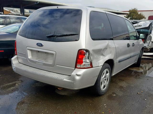 2FMZA50684BB28542 - 2004 FORD FREESTAR S SILVER photo 4