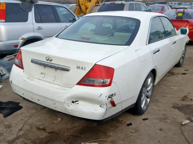 JNKAY41EX3M006463 - 2003 INFINITI M45 WHITE photo 4