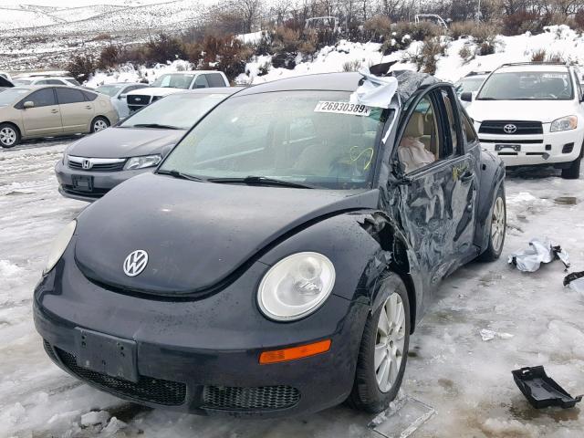 3VWPG31C59M510047 - 2009 VOLKSWAGEN NEW BEETLE BLACK photo 2
