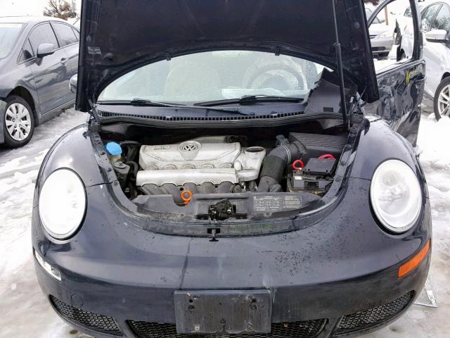 3VWPG31C59M510047 - 2009 VOLKSWAGEN NEW BEETLE BLACK photo 7
