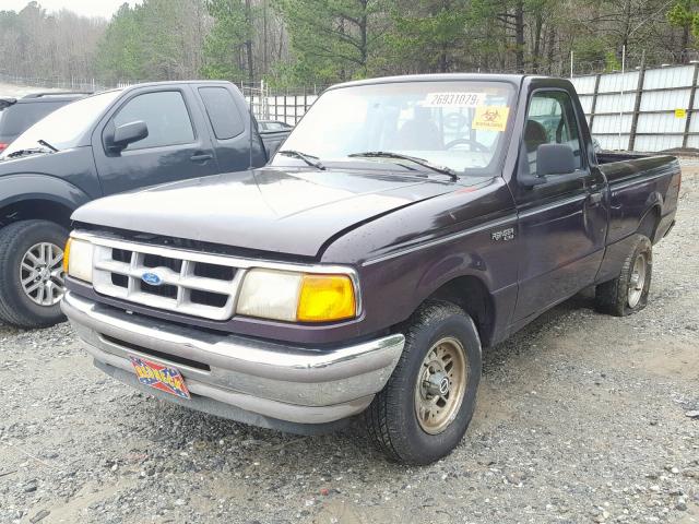 1FTCR10A3PUC21192 - 1993 FORD RANGER PURPLE photo 2