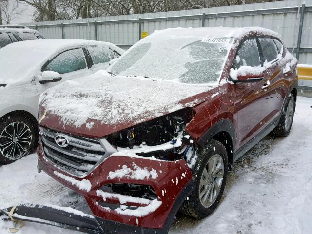 KM8J3CA4XJU829873 - 2018 HYUNDAI TUCSON LIM BURGUNDY photo 2