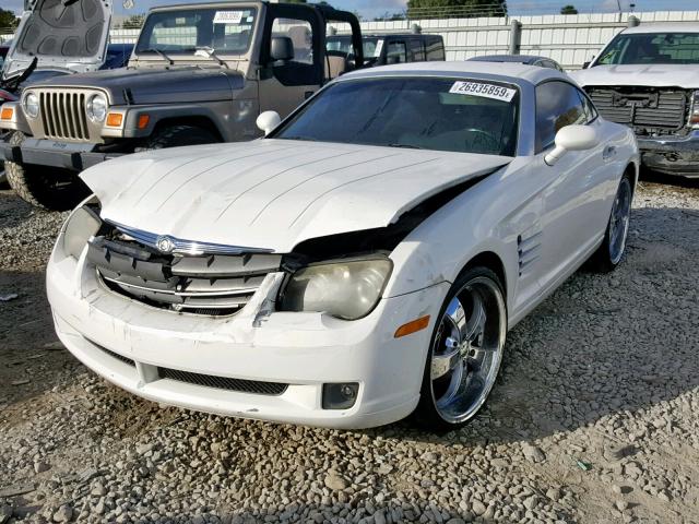 1C3AN69L54X009350 - 2004 CHRYSLER CROSSFIRE WHITE photo 2