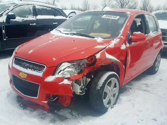 KL1TG6DEXAB103716 - 2010 CHEVROLET AVEO LT RED photo 2