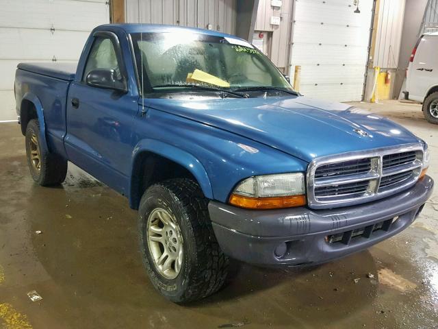 1D7GG16K84S561605 - 2004 DODGE DAKOTA SXT BLUE photo 1