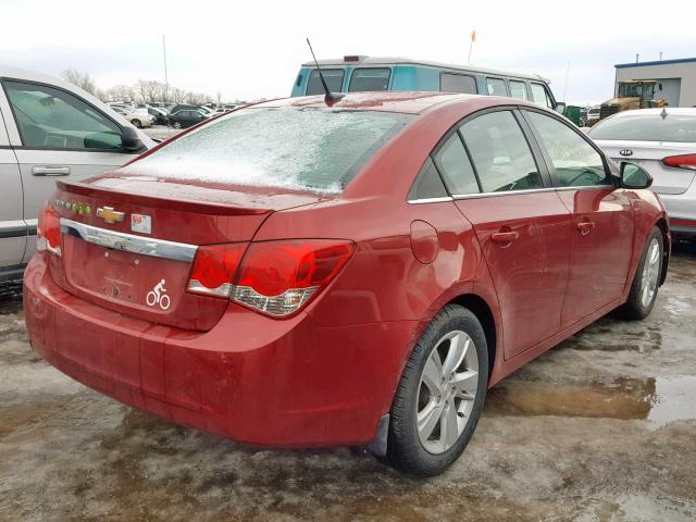 1G1P75SZ3E7169553 - 2014 CHEVROLET CRUZE RED photo 4