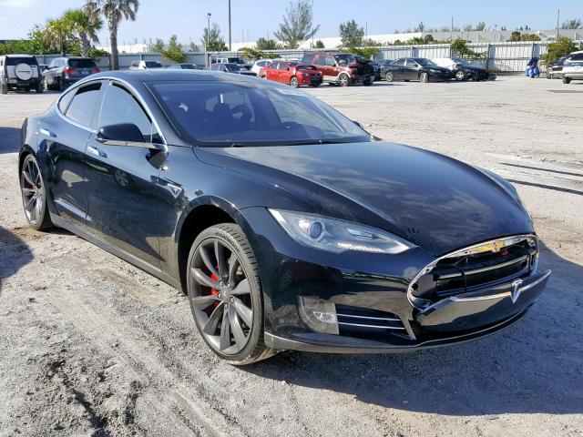 5YJSA1H11EFP33496 - 2014 TESLA MODEL S BLACK photo 1