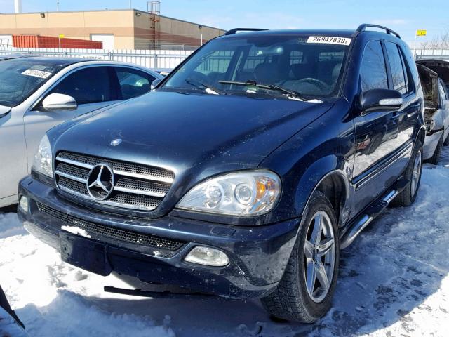 4JGAB75EX3A382317 - 2003 MERCEDES-BENZ ML 500 BLUE photo 2