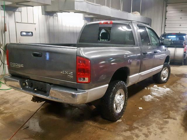 3D7KU28D53G794189 - 2003 DODGE RAM 2500 S GRAY photo 4