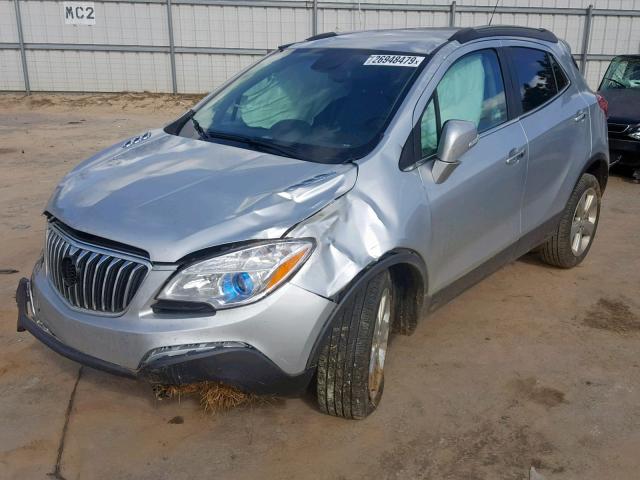 KL4CJASB6GB562881 - 2016 BUICK ENCORE SILVER photo 2