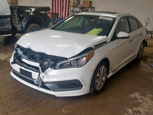 5NPE34AF4GH391397 - 2016 HYUNDAI SONATA SPO WHITE photo 2