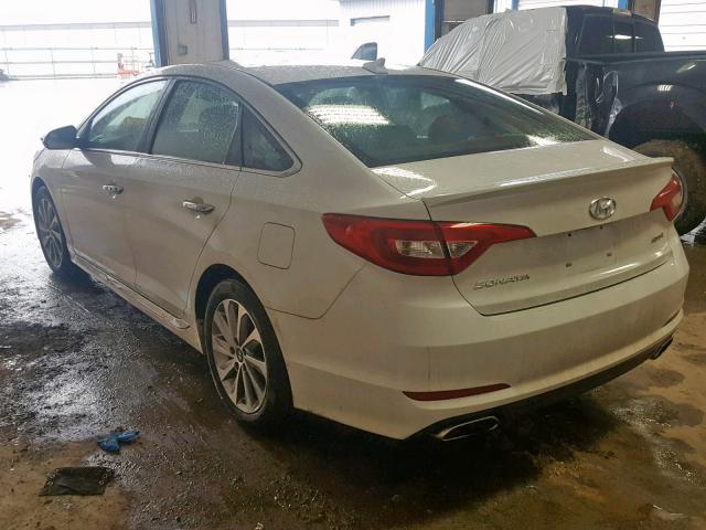 5NPE34AF4GH391397 - 2016 HYUNDAI SONATA SPO WHITE photo 3