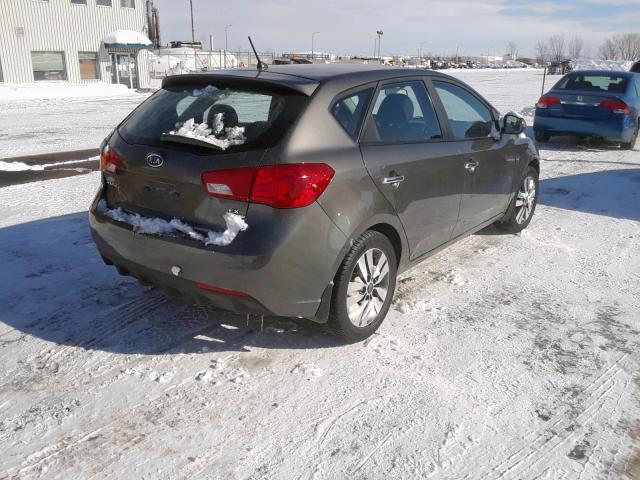 KNAFU5A2XD5740933 - 2013 KIA FORTE EX CHARCOAL photo 4