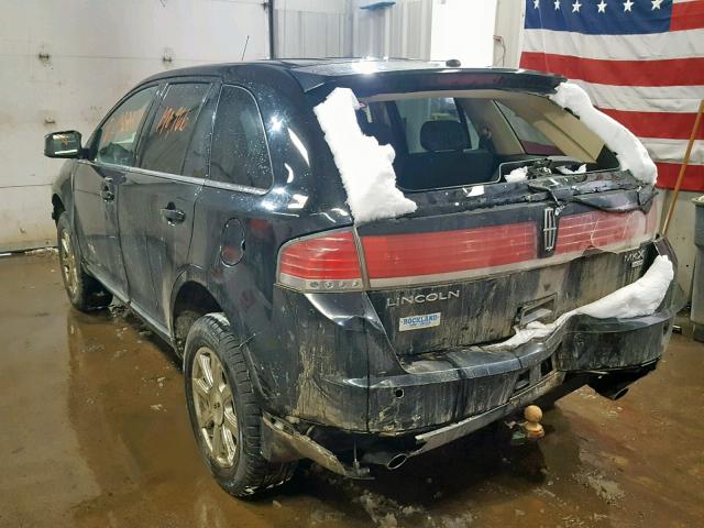 2LMDU88C38BJ22963 - 2008 LINCOLN MKX BLACK photo 3