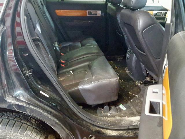 2LMDU88C38BJ22963 - 2008 LINCOLN MKX BLACK photo 6