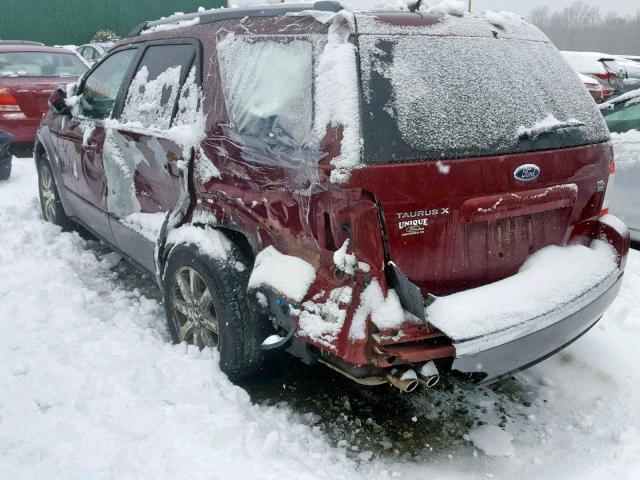 1FMDK05W88GA37675 - 2008 FORD TAURUS X S RED photo 3