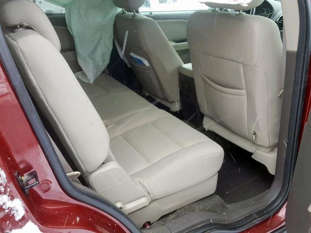 1FMDK05W88GA37675 - 2008 FORD TAURUS X S RED photo 6