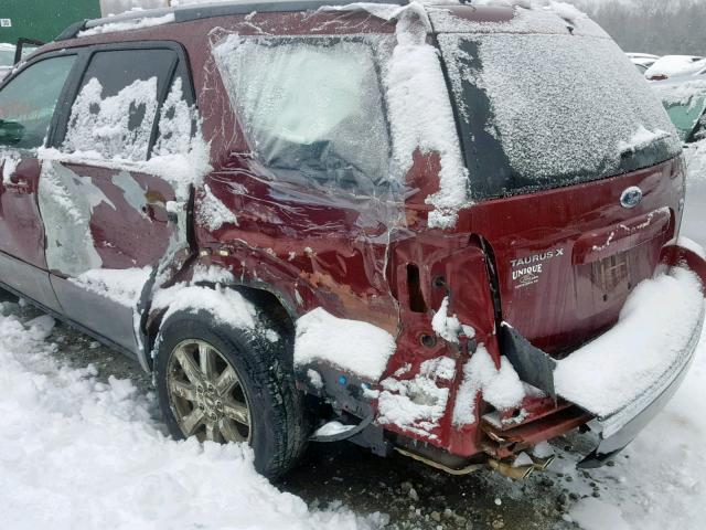 1FMDK05W88GA37675 - 2008 FORD TAURUS X S RED photo 9