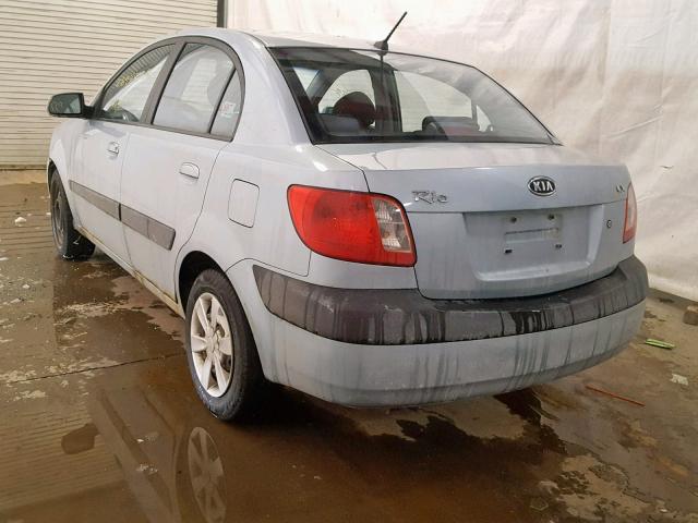 KNADE123366143639 - 2006 KIA RIO BLUE photo 3