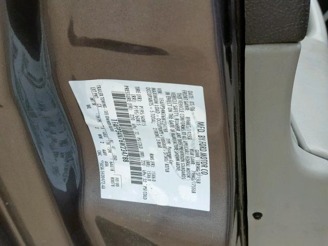 1FAFP34N76W234788 - 2006 FORD FOCUS ZX4 GRAY photo 10