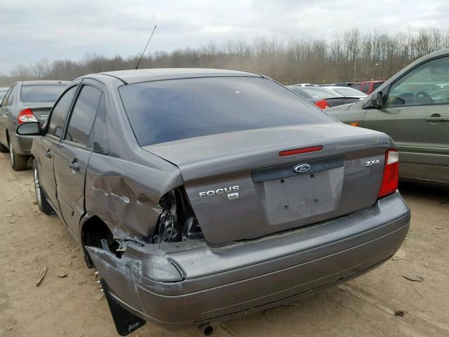 1FAFP34N76W234788 - 2006 FORD FOCUS ZX4 GRAY photo 3