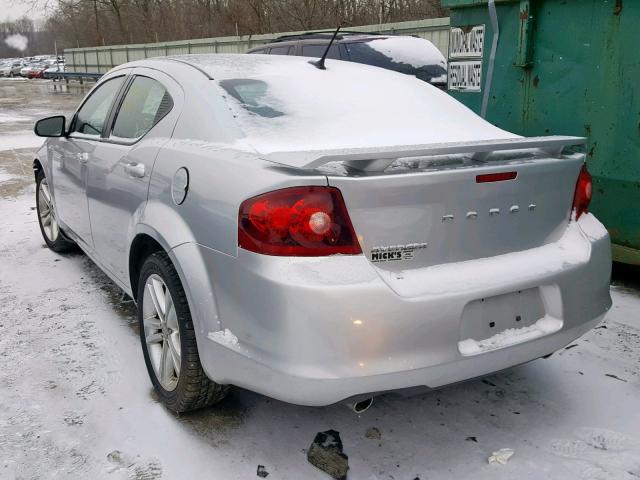 1B3BD1FG7BN573802 - 2011 DODGE AVENGER MA SILVER photo 3