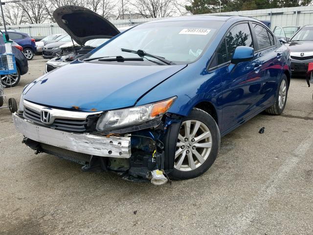 19XFB2F99CE044550 - 2012 HONDA CIVIC EXL BLUE photo 2