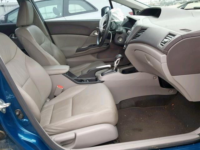 19XFB2F99CE044550 - 2012 HONDA CIVIC EXL BLUE photo 5