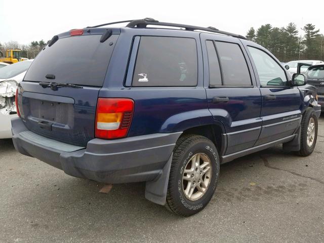 1J4GW48S62C320316 - 2002 JEEP GRAND CHER BLUE photo 4