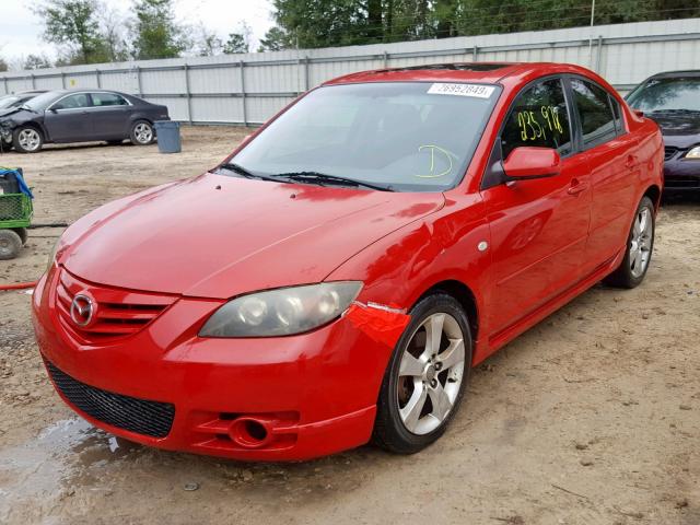 JM1BK123341102294 - 2004 MAZDA 3 S RED photo 2