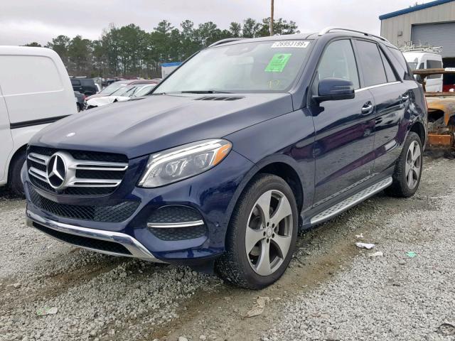 4JGDA5JB9HA885473 - 2017 MERCEDES-BENZ GLE 350 BLUE photo 2