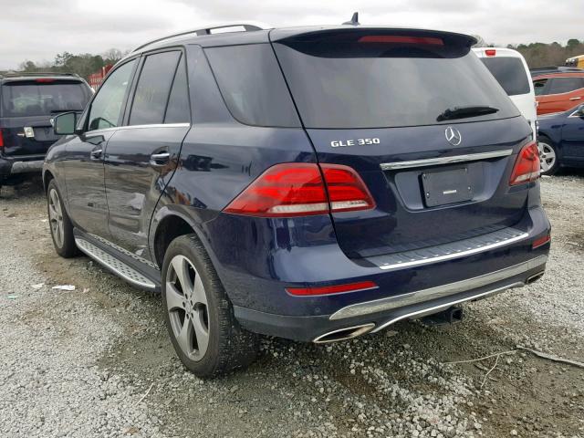 4JGDA5JB9HA885473 - 2017 MERCEDES-BENZ GLE 350 BLUE photo 3