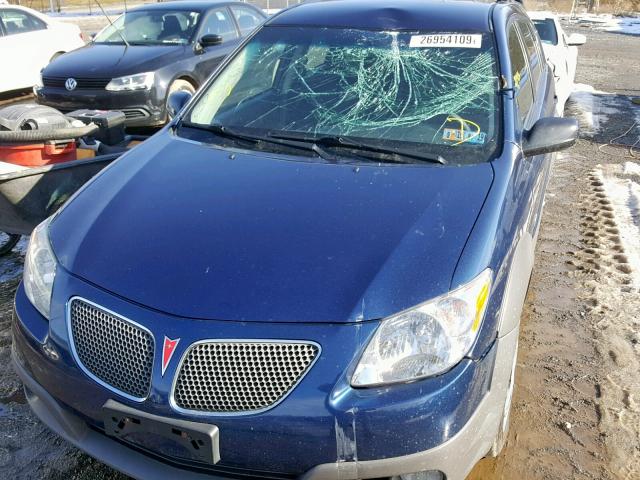 5Y2SL65826Z454787 - 2006 PONTIAC VIBE BLUE photo 9